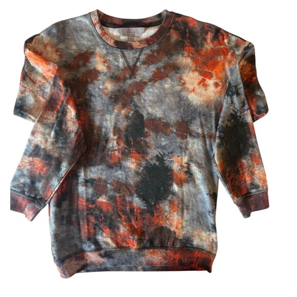 Mulberry Paris Tie-Dye Long Sleeve Crewneck Sweatshirt Cotton Women’s Sz XS - Picture 3 of 6